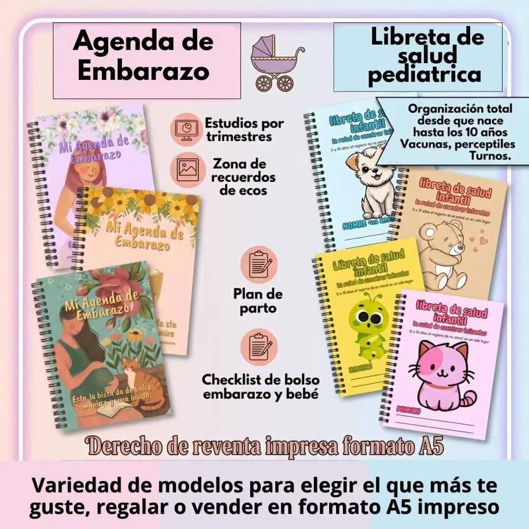 Primera Vez Mamá: todo lo que necesitas para vivir el primer año sin miedo ni dudas + Agenda de embarazo y libreta pediátrica + 5 bonos
